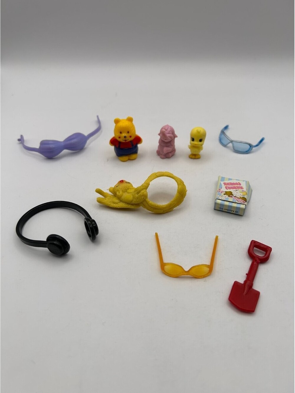 Vintage Barbie Doll Accessories Lot Headphones Sunglasses Pooh Minis